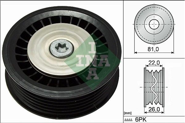 Ina Τροχαλία παρέκκλισης, Ιμάντας poly-V - 532 0678 10