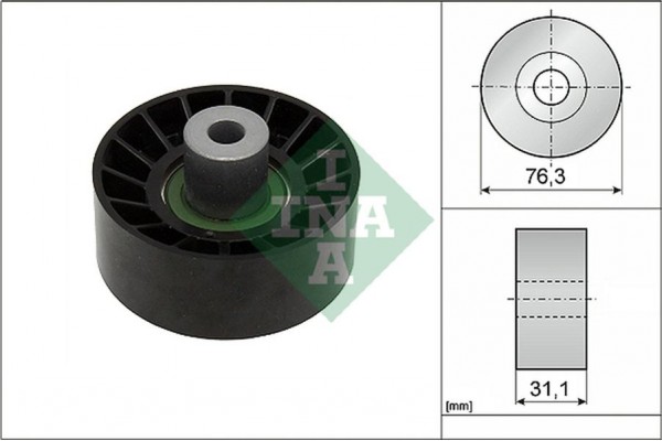 Ina Τροχαλία παρέκκλισης, Ιμάντας poly-V - 532 0776 10