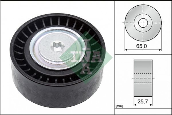 Ina Τροχαλία παρέκκλισης, Ιμάντας poly-V - 532 0907 10