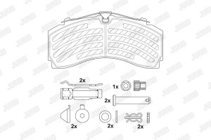 Jurid Σετ τακάκια, Δισκόφρενα - 2924605390