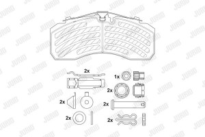 Jurid Σετ τακάκια, Δισκόφρενα - 2925305390