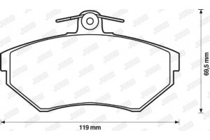Jurid Σετ τακάκια, Δισκόφρενα - 571969J