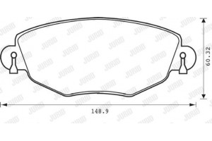 Jurid Σετ τακάκια, Δισκόφρενα - 573013J