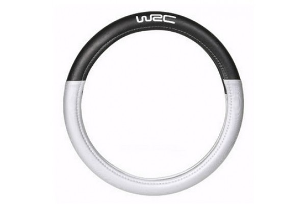 WRC Steering Wheel Cover Bimaterial Ασημί/Μαύρο 35-38cm