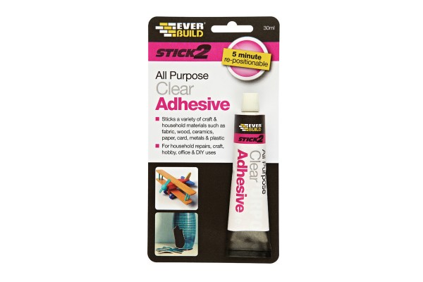 Everbuild 489510 Stick 2 All Purpose Adhesive - Ισχυρο , Διαφανο Συγκολλητικο 5 Λεπτων