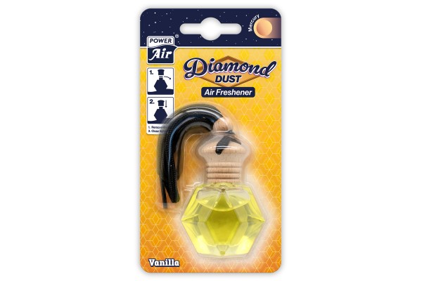 Αρωματικό Αυτοκινήτου Κρεμαστό Μπουκαλάκι Diamond Dust 9ml Power Air - Vanilla