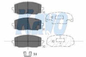 Kavo Partskavo Parts Kbp 4006 Τακακια Μπροστα KIA-PICANTO