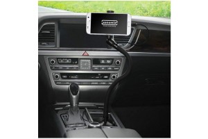 Βαση Smartphone Ποτηροθηκης + Προσκεφαλλου Με Καλωδιο Φορτισης Usb Μαυρη Xenomix Lstick