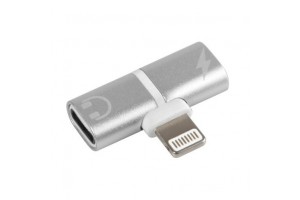Ταφ Συνδεσης Φορτιστη Με Ακουστικα Splitter Apple (8 PIN) 90 Μοιρων