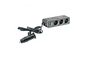 Lampa Φορτιστής Αυτοκινήτου Dual-Power 5A με Θύρες: 1xUSB μαζί με Καλώδιο Ενσωματωμένο