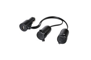 Lampa Φορτιστής Αυτοκινήτου 1A με Θύρες: 2xUSB μαζί με Καλώδιο Ενσωματωμένο