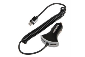 Lampa Φορτιστης Αναπτηρα Διπλος Slim Usb Evo ME Καλωδιο 12/24V 2400mA L38963