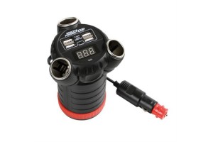 Lampa Ανταπτορας Αναπτηρα 12/24/36V Τριπλος Με 4 USB+ΒΟΛΤΟΜΕΤΡΟ Multi Power Cup Με Καλωδιο 80cm L38926