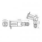 Lampa Αντάπτορας Αναπτήρα Με διπλό Usb PLUG-IN Evo 90 μοίρες 12/24V 2,5A L38975