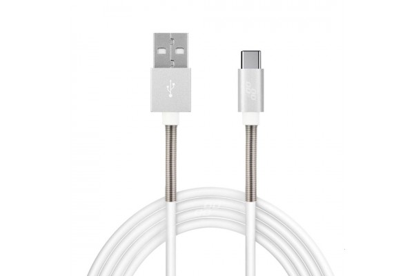 AMiO Regular USB 2.0 Cable USB-C male - USB-A male Λευκό 1m (01433/AM)