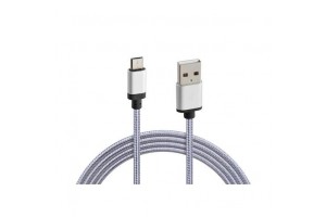 Καλωδιο Φορτισης & Συγχρονισμου Micro Usb Super Resistant 100cm Silver Line