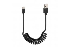 Lampa Spiral USB 2.0 Cable USB-C male - USB-A male Μαύρο 1m (ΧΕL3870.2/T)