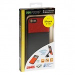 Lampa Duo Pocket Back Cover Συνθετική Μαύρο/Κόκκινο (iPhone 8/7)