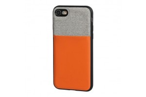 Lampa Duo Pocket Back Cover Συνθετική Γκρι/Πορτοκαλί (iPhone 8/7)