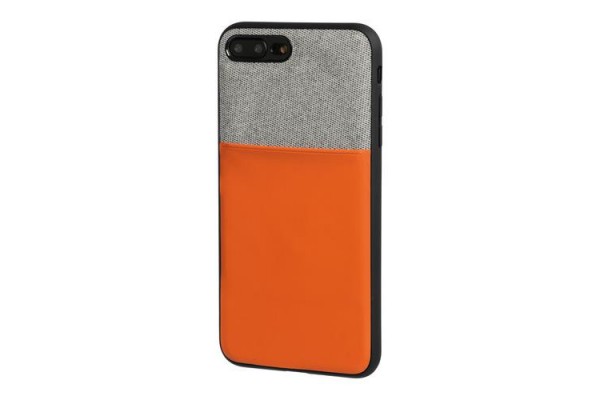 Lampa Duo Pocket Back Cover Συνθετική Γκρι/Πορτοκαλί (iPhone 8/7 Plus)