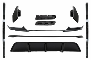 Aero Body Kit Μπροστινός Προφυλακτήρας Και Διαχύτης Αέρα Κατάλληλο Για Bmw X6 F16 Lci (2015-2019) M Technik Sport Piano Black