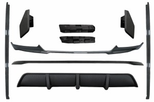 Aero Body Kit Μπροστινός Προφυλακτήρας Και Διαχύτης Αέρα Κατάλληλο Για Bmw X6 F16 Lci (2015-2019) M Technik Sport Carbon Look