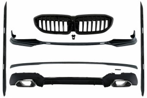 Πλήρες Κιτ Αμαξώματος Με Επεκτάσεις Κατάλληλες Για Bmw Σειρά 3 G20 Sedan G21 Touring (2018-και μετά) M340i Design Ασημένιες Άκρες