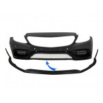 Μπροστινό Χείλος Προφυλακτήρα Κατάλληλο Για Mercedes C-Class W205 S205 A205 C205 (2014-2018) Limousine T-Model Coupe Cabriolet Edition 1 Design Matte Black