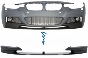 Μπροστινή Αεροτομή Προφυλακτήρα Κατάλληλη Για Bmw Σειρά 3 F30 Sedan F31 Touring (2011-και μετά) M Design Piano Black Edition