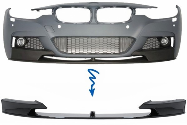 Μπροστινή Αεροτομή Προφυλακτήρα Κατάλληλη Για Bmw Σειρά 3 F30 Sedan F31 Touring (2011-και μετά) M Design Piano Black Edition