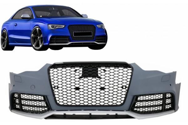 Μπροστινός Προφυλακτήρας Κατάλληλος Για Audi A5 8T Facelift (2012-2016) RS5 Design Με Γρίλιες Honeycomb