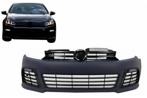 Μπροστινός Προφυλακτήρας Κατάλληλος Για Vw Golf 6 Vi (2008-2013) R20 Look