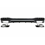 Διαχύτης Αέρα Πίσω Προφυλακτήρα Με Άκρα Σιγαστήρα Εξάτμισης Κατάλληλος Για Mercedes Gls Class X166 Suv Facelift (09.2015-2019) GLS63 Design