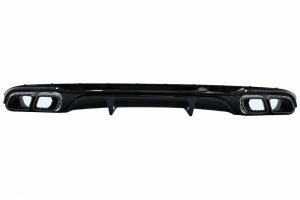 Διαχύτης Πίσω Προφυλακτήρα Με Μαύρες Άκρες Σιγαστήρα Εξάτμισης Κατάλληλος Για Mercedes E-Class W213 S213 Standard (2016-2020) E63 Design