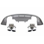 Διπλή Έξοδος Διαχύτη Αεροτομής Πίσω Προφυλακτήρα Κατάλληλο Για Audi Q5 8R Facelift (2013-2016) Standard Bumper Se