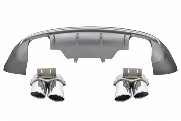 Διπλή Έξοδος Διαχύτη Αεροτομής Πίσω Προφυλακτήρα Κατάλληλο Για Audi Q5 8R Facelift (2013-2016) Standard Bumper Se