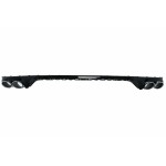 Διαχύτης Πίσω Προφυλακτήρα Με Διπλή Έξοδο Κατάλληλος Για Audi Q8 S-Line (2018-2023) Ασημί Άκρες