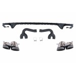 Διαχύτης Πίσω Αεροτομής Προφυλακτήρα Διπλής Εξόδου Κατάλληλος Για Audi Q8 S-Line (2018-2023) Με Μαύρες Άκρες