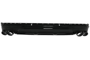 Διπλή Έξοδος Διαχύτη Πίσω Προφυλακτήρα Με Μαύρες Άκρες Σιγαστήρα Κατάλληλο Για Audi Q7 Suv 4M Facelift (2020-up) SQ7 Design