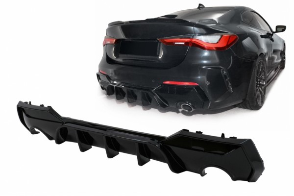 Διαχύτης Πίσω Προφυλακτήρα Κατάλληλος Για Bmw Σειρά 4 G22 G23 (2020-και μετά) Piano Black