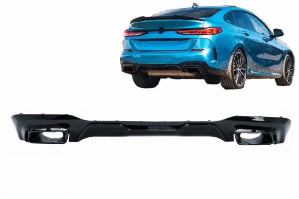 Διαχύτης Πίσω Προφυλακτήρα Με Μαύρες Απολήξεις Εξάτμισης Κατάλληλος Για Bmw Σειρά 2 F44 Gran Coupé (2020-και μετά) M235I Design