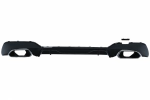 Διαχύτης Πίσω Προφυλακτήρα Με Χρωμιωμένες Απολήξεις Εξάτμισης Κατάλληλος Για Bmw Σειρά 3 G20 G28 Sedan G21 Touring (2018-up) M340i M Look Piano Black