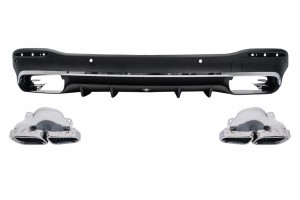 Πίσω Διαχύτης Με Άκρα Σιγαστήρα Εξάτμισης Κατάλληλος Για Mercedes Gle W167 Suv V167 Sport Line (2019-up) Gle 63 Design