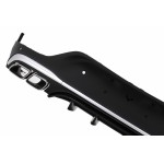 Πίσω Διαχύτης Με Ασημί Άκρα Σιγαστήρα Εξάτμισης Κατάλληλος Για Mercedes Glc Coupe Facelift C253 (2020-) GLC63 Design