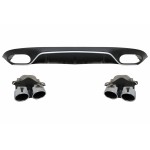 Πίσω Διαχύτης Με Απολήξεις Εξάτμισης Κατάλληλος Για Mercedes E-Class C238 A238 Amg Sport Line Coupe Cabrio (2016-2019) E53 Design Silver Edition