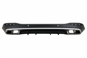 Πίσω Διαχύτης Με Ασημί Άκρα Σιγαστήρα Εξάτμισης Κατάλληλος Για Mercedes Gle W167 Suv V167 Sport Line (2019-up) Gle 63 Design