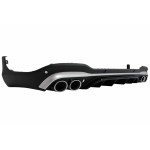 Πίσω Διαχύτης Με Ασημί Άκρα Σιγαστήρα Εξάτμισης Κατάλληλος Για Mercedes Glc Suv X253 Facelift (2020-) GLC43 Design