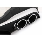 Πίσω Διαχύτης Με Ασημί Άκρα Σιγαστήρα Εξάτμισης Κατάλληλος Για Mercedes Glc Suv X253 Facelift (2020-) GLC43 Design