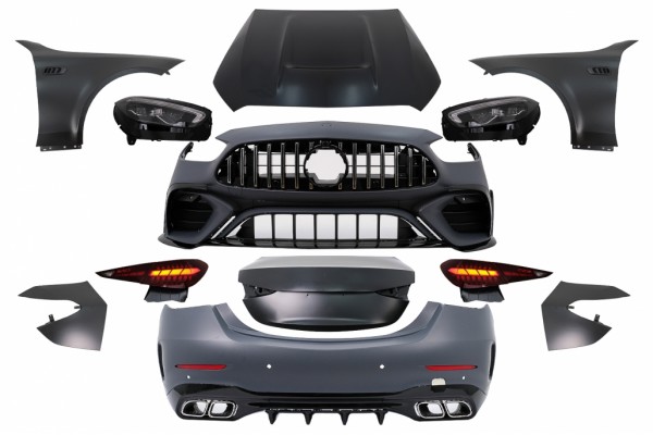 Κιτ Αναβάθμισης Αμαξώματος Κατάλληλο Για Mercedes C-Class W205 (2014-2018) Μετατροπή Σε C-Class W206 C63 Design