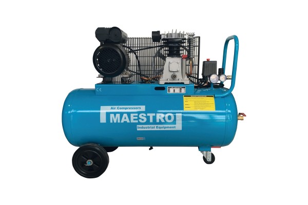 Maestro MAC-100BD Aεροσυμπιεστης Με Ιμαντα 1/Φ - 100 Lt - 3HP - 2.2KW - 8BAR